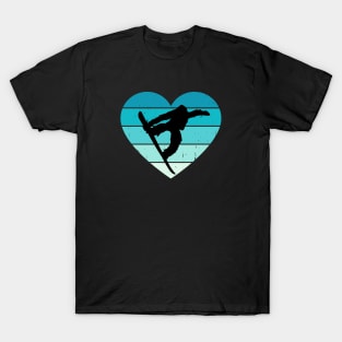 I Love Snowboard Halfpipe Tricks Winter Sports T-Shirt